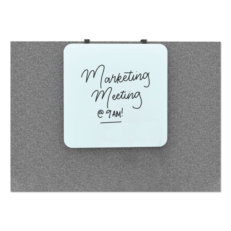U BRANDS Cubicle Glass Dry Erase Board, 12" x 12", White Surface (UBR3690U0001) thumbnail 3