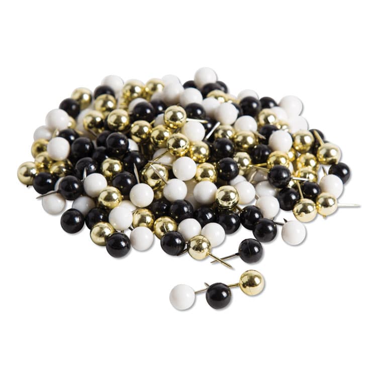 U BRANDS Fashion Sphere Push Pins, Plastic, Assorted, 0.44", 200/Pack (UBR3084U0624) thumbnail 2