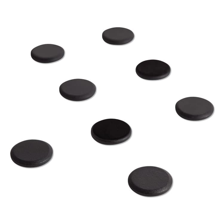 U BRANDS High Energy Magnets, Circles, 1.25" Diameter, Black, 8/Pack (UBR3021U0012) thumbnail 2