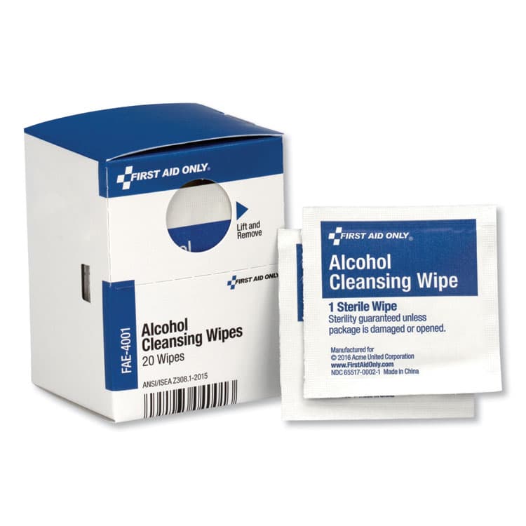 FIRST AID ONLY, . SmartCompliance Alcohol Cleansing Pads, 20/Box (FAOFAE4001)