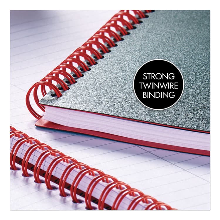 MEAD PRODUCTS Flexible Cover Twinwire Notebooks, SCRIBZEE Compatible, 1-Subject, Wide/Legal Rule, Black/Red Cover, (70) 11.75 x 8.25 Sheets (JDKE67008) thumbnail 3
