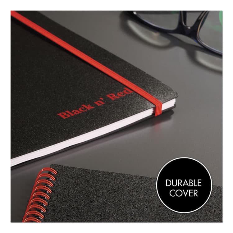 MEAD PRODUCTS Flexible Cover Twinwire Notebooks, SCRIBZEE Compatible, 1-Subject, Wide/Legal Rule, Black/Red Cover, (70) 8.25 x 5.63 Sheets (JDKC67009) thumbnail 3