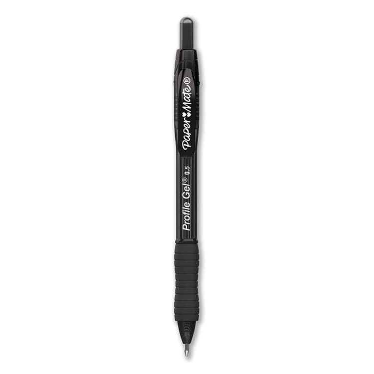 SANFORD Profile Gel Pen, Retractable, Fine 0.5 mm, Black Ink, Translucent Black Barrel, 36/Pack (PAP2095452)