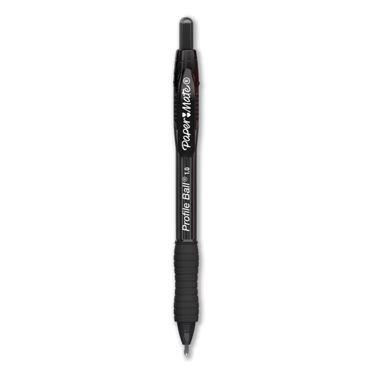 SANFORD Profile Ballpoint Pen, Retractable, Medium 1 mm, Black Ink, Translucent Black Barrel, 36/Pack (PAP2095459)