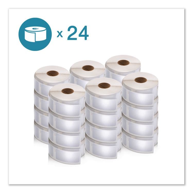 DYMO LW Multipurpose Labels, 1" x 2.13", White, 500 Labels/Roll, 24 Rolls/Box (DYM2050830)