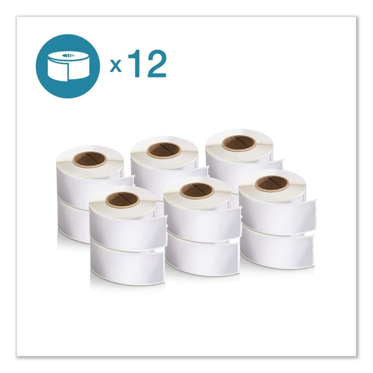 DYMO LW Address Labels, 1.13" x 3.5", White, 350 Labels/Roll, 12 Rolls/Pack (DYM2050768)
