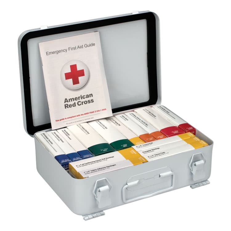 FIRST AID ONLY, . Unitized ANSI Compliant Class A Type III First Aid Kit for 25 People, 84 Pieces, Metal Case (FAO90568) thumbnail 4