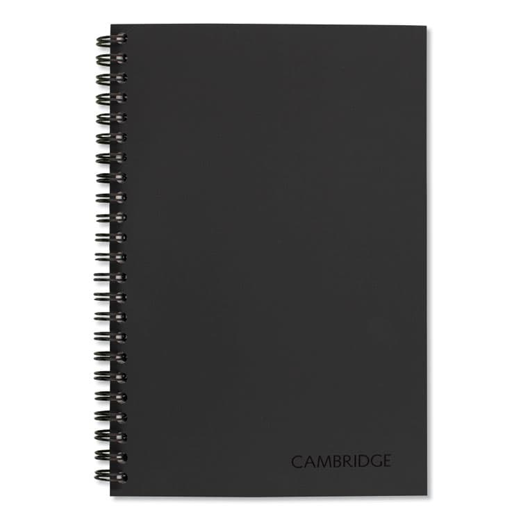 MEAD PRODUCTS Wirebound Guided Business Notebook, QuickNotes List-Management Format, Dark Gray Linen Cover, (80) 8 x 5 Sheets (MEA06096)