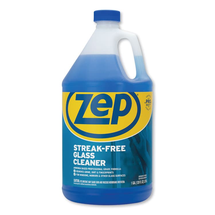 ZEP . Streak-Free Glass Cleaner, Pleasant Scent, 1 gal Bottle, 4/Carton (ZPEZU1120128CT) thumbnail 2