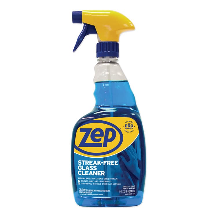 ZEP . Streak-Free Glass Cleaner, Pleasant Scent, 32 oz Spray Bottle (ZPEZU112032EA)