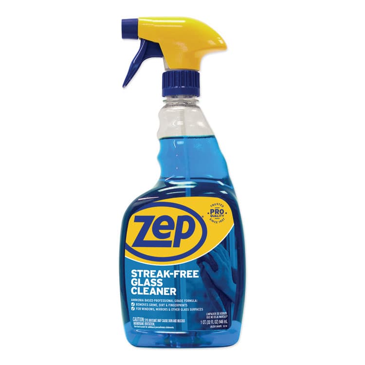 ZEP . Streak-Free Glass Cleaner, Pleasant Scent, 32 oz Spray Bottle, 12/Carton (ZPEZU112032CT) thumbnail 2