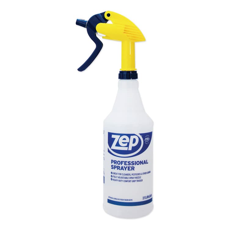 ZEP . Professional Spray Bottle with Trigger Sprayer, 32 oz Bottle, Clear (ZPEHDPRO36EA)