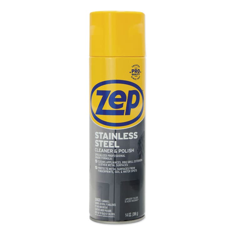 ZEP . Stainless Steel Polish, 14 oz Aerosol Spray, 12/Carton (ZPEZUSSTL14CT) thumbnail 2