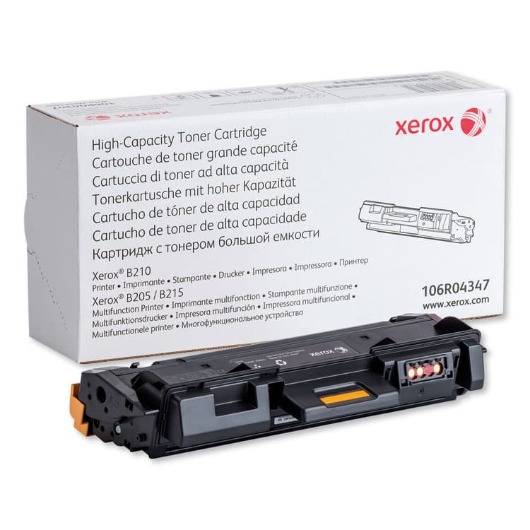 XEROX CORP. 106R04347 High-Yield Toner, 3,000 Page-Yield, Black (XER106R04347)