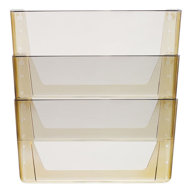 STOREX Wall File, 3 Sections, Legal Size, 16" x 4" x 14", Smoke, 3/Set (STX70247U06C)