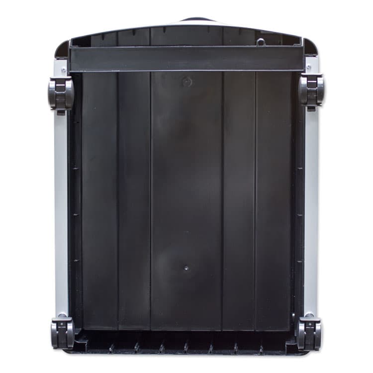 STOREX Mobile Filing Cabinet with Metal Siding, 2 Letter-Size File Drawers, Silver/Black, 19" x 15" x 23" (STX61351U01C) thumbnail 4