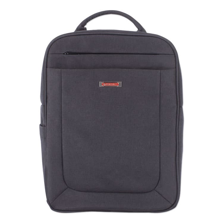 THE BUGATTI GROUP Cadence 2 Section Business Backpack, Fits Devices Up to 15.6", Polyester, 6 x 6 x 17, Charcoal (SWZBKP1012SMCH)