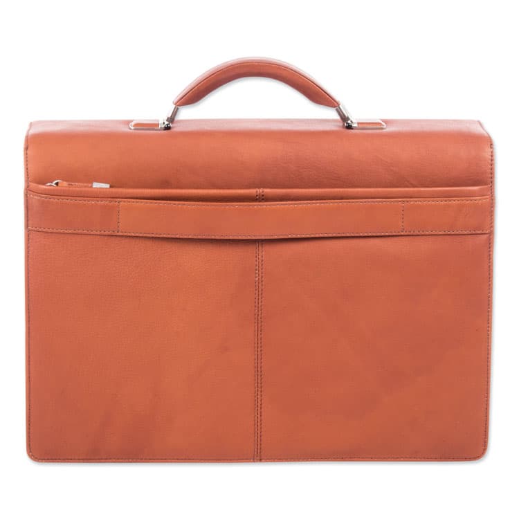THE BUGATTI GROUP Milestone Briefcase, Fits Devices Up to 15.6", Leather, 5 x 5 x 12, Cognac (SWZ49545807SM) thumbnail 4
