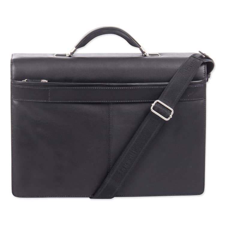 THE BUGATTI GROUP Milestone Briefcase, Fits Devices Up to 15.6", Leather, 5 x 5 x 12, Black (SWZ49545801SM) thumbnail 2