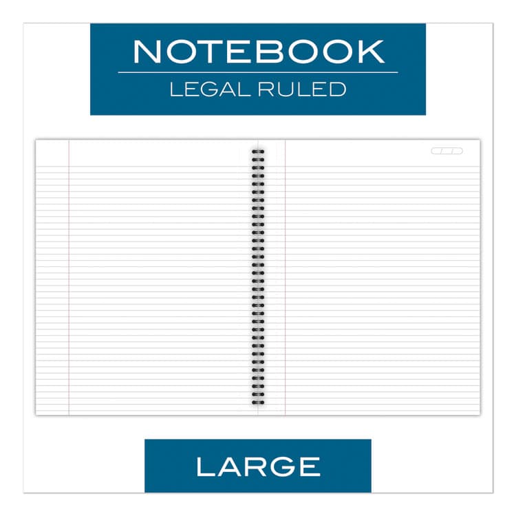 MEAD PRODUCTS Wirebound Business Notebook, 1-Subject, Wide/Legal Rule, Black Linen Cover, (80) 11 x 8.5 Sheets (MEA06062) thumbnail 3