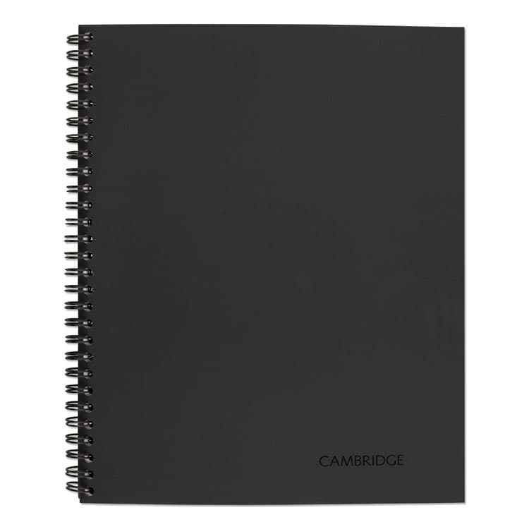 MEAD PRODUCTS Wirebound Business Notebook, 1-Subject, Wide/Legal Rule, Black Linen Cover, (80) 11 x 8.5 Sheets (MEA06062)