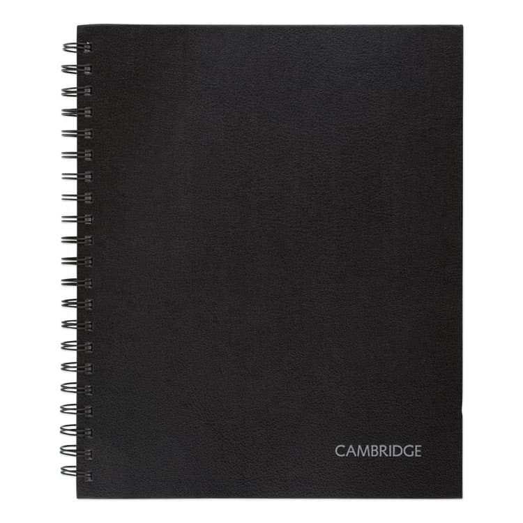 MEAD PRODUCTS Hardbound Notebook with Pocket, 1-Subject, Wide/Legal Rule, Black Cover, (96) 11 x 8.5 Sheets (MEA06100)