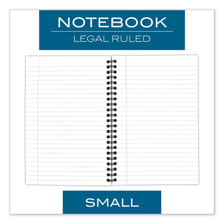MEAD PRODUCTS Wirebound Business Notebook, 1-Subject, Wide/Legal Rule, Black Linen Cover, (80) 8 x 5 Sheets (MEA06074) thumbnail 3