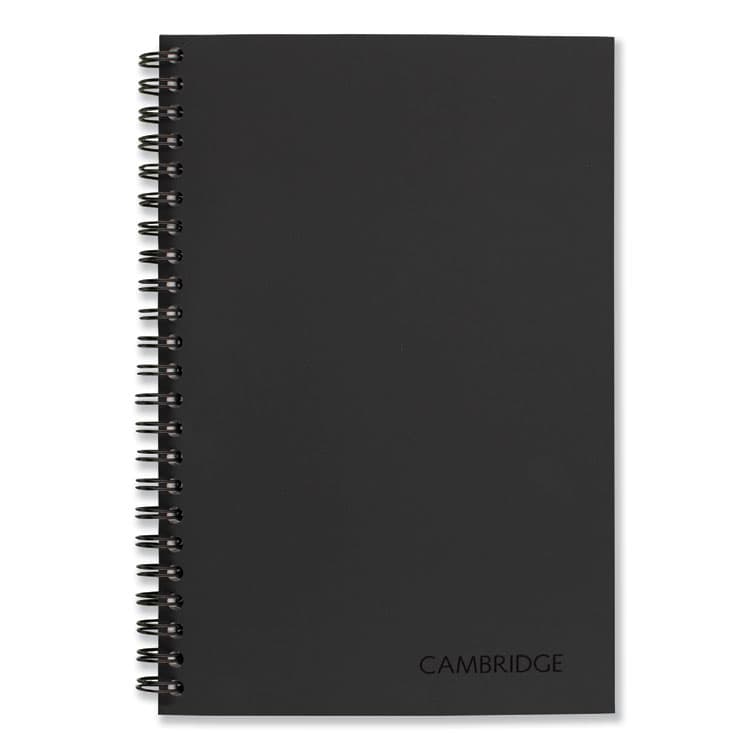 MEAD PRODUCTS Wirebound Business Notebook, 1-Subject, Wide/Legal Rule, Black Linen Cover, (80) 8 x 5 Sheets (MEA06074)