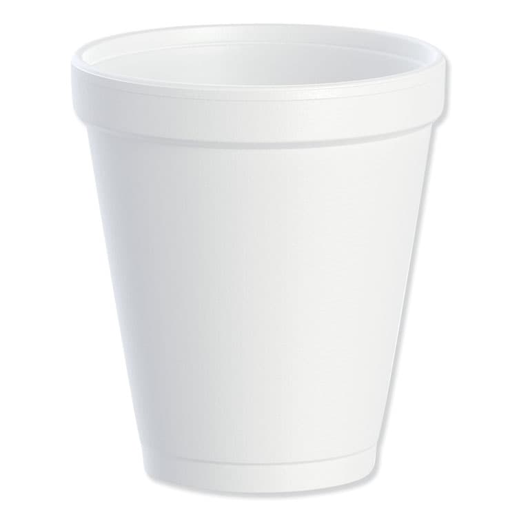 DART Foam Drink Cups, 8 oz, White, 25/Bag, 40 Bags/Carton (DCC8J8)