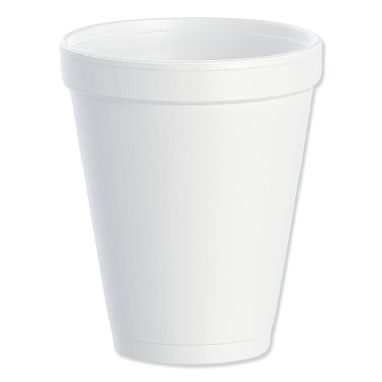 DART Foam Drink Cups, 10 oz, White, 25/Bag, 40 Bags/Carton (DCC10J10)