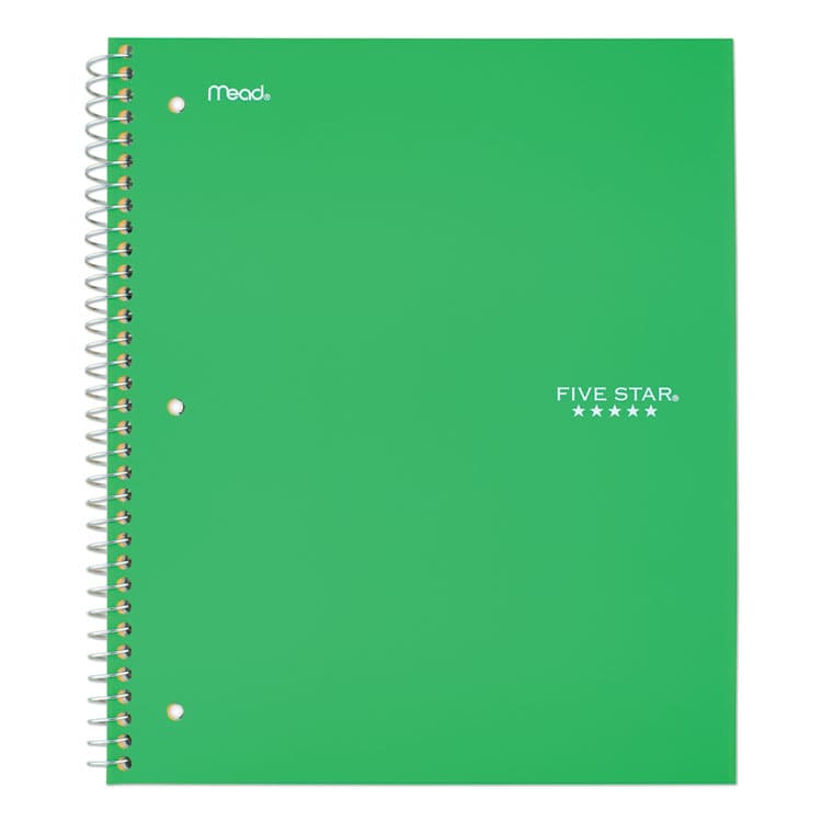 MEAD PRODUCTS Wirebound Notebook, 1-Subject, Medium/College Rule, Green Cover, (100) 11 x 8.5 Sheets (MEA72055)