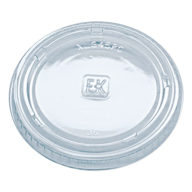 FABRI-KAL Portion Cup Lids, Fits 3.25 oz to 5.5 oz Portion Cups, Plastic, Clear, 2,500/Carton (FABXL345PC)