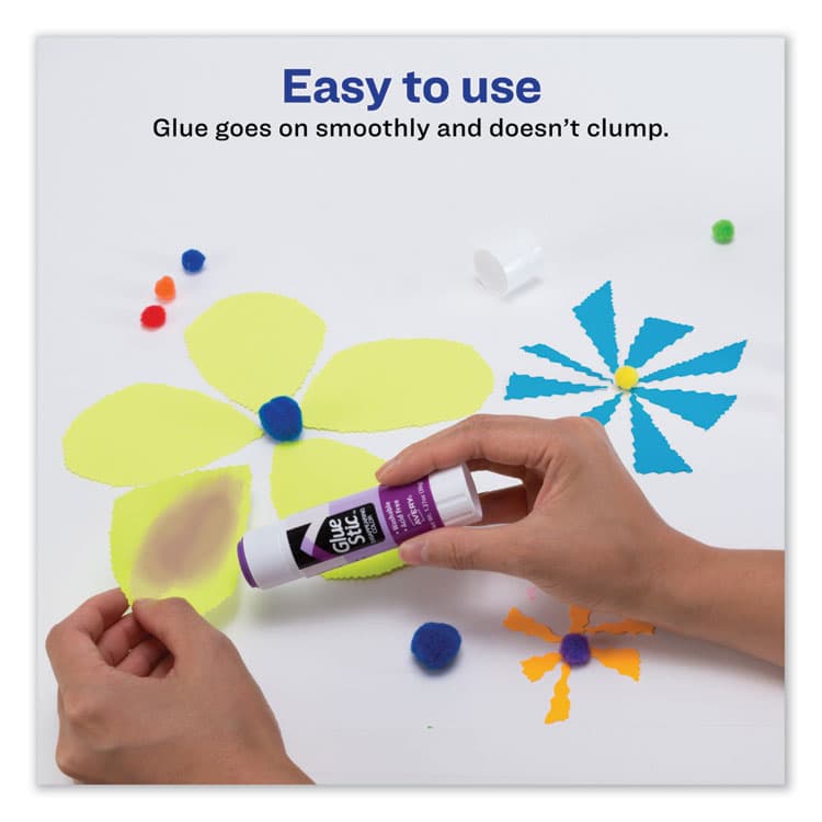 AVERY PRODUCTS CORPORATION Permanent Glue Stic, 1.27 oz, Applies Purple, Dries Clear (AVE00226) thumbnail 4