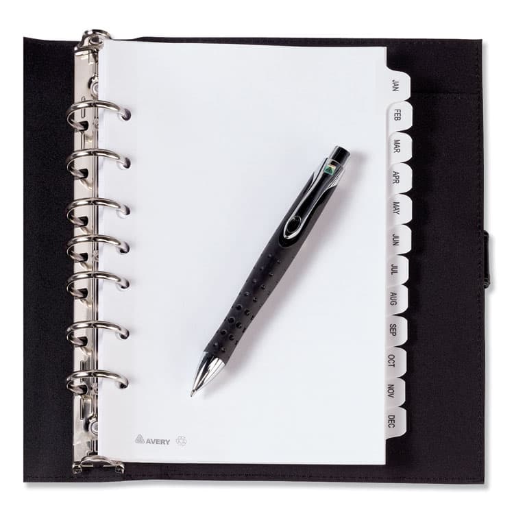 AVERY PRODUCTS CORPORATION Preprinted Tab Dividers, 12-Tab, Jan. to Dec., 8.5 x 5.5, White, 1 Set (AVE11315) thumbnail 4