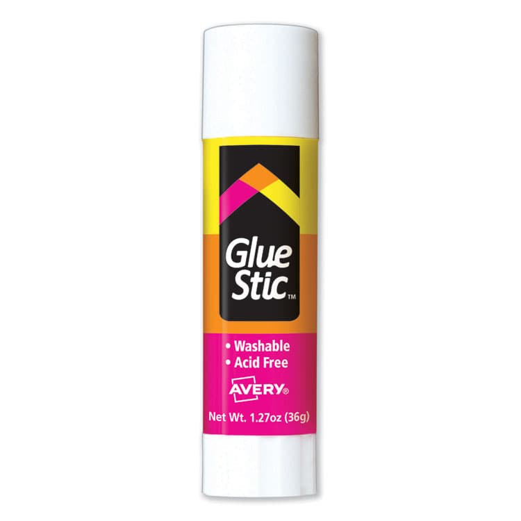 AVERY PRODUCTS CORPORATION Permanent Glue Stic Value Pack, 1.27 oz, Applies White, Dries Clear, 6/Pack (AVE98073) thumbnail 2