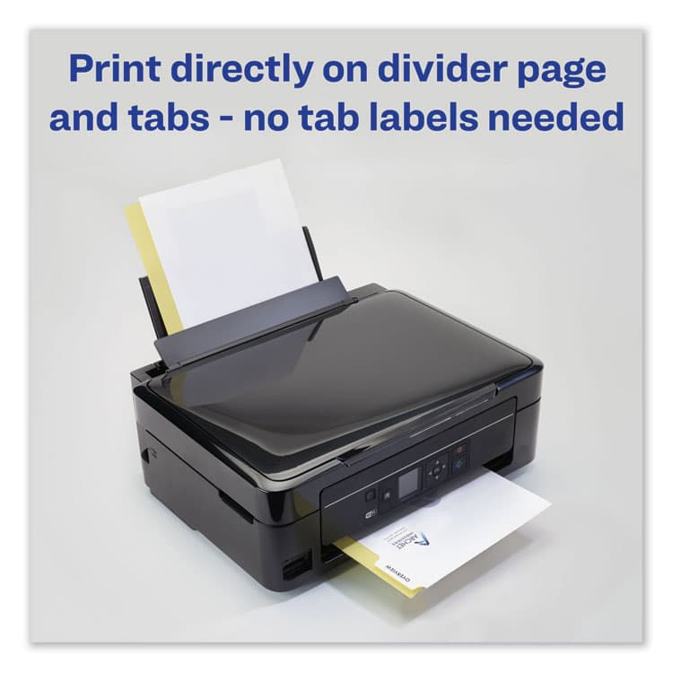 AVERY PRODUCTS CORPORATION Customizable Print-On Dividers, Unpunched, 5-Tab, 11 x 8.5, White, 5 Sets (AVE11516) thumbnail 2
