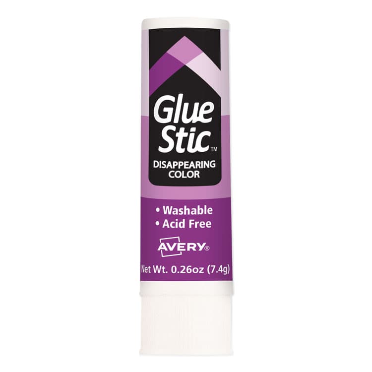AVERY PRODUCTS CORPORATION Permanent Glue Stic Value Pack, 0.26 oz, Applies Purple, Dries Clear, 6/Pack (AVE98096) thumbnail 2