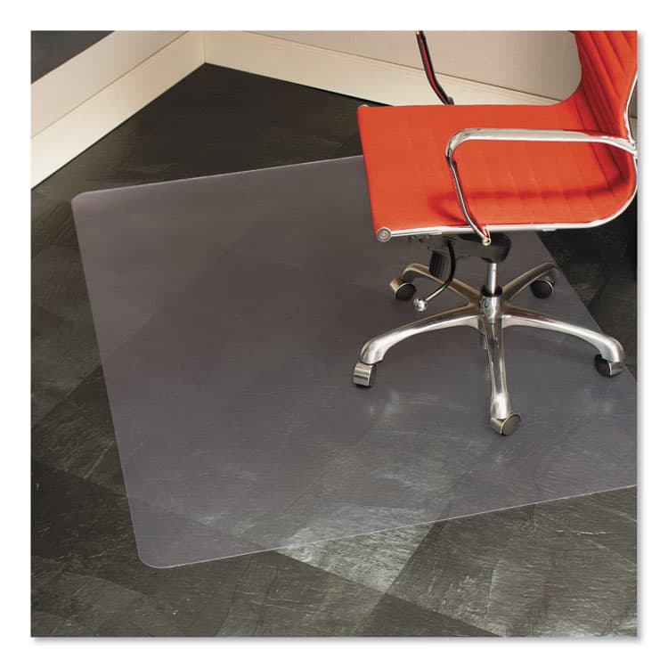 E.S. ROBBINS Heavy Use EverLife Chair Mat for Hard Floors, Rectangular, Straight Edges, 46" x 60", Clear (ESR132321)