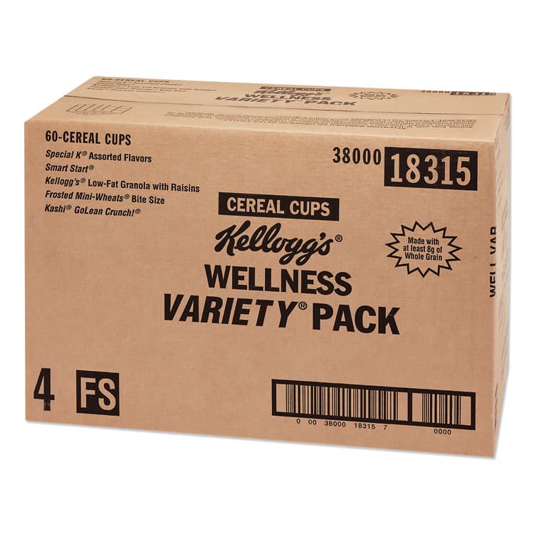 KELLOGG'S Breakfast Cereal - Single Serve, Classic Wellness Assortment, 2.2 oz Cup, 60/Carton (KEB5X0404) thumbnail 2