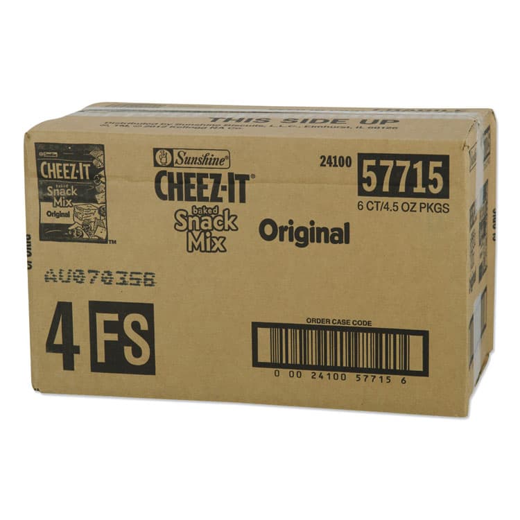 KELLOGG'S Cheez-it Baked Snack Mix, Classic Cheese, 4.5 oz Bag, 6/Pack (KEB57715) thumbnail 2