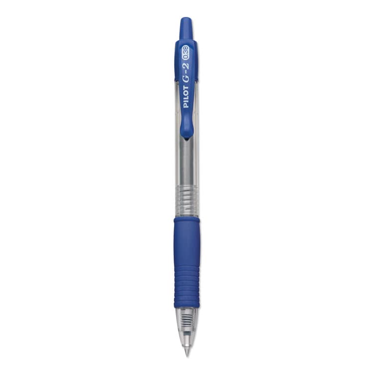 PILOT CORP. OF AMERICA G2 Premium Gel Pen Convenience Pack, Retractable, Extra-Fine 0.38 mm, Blue Ink, Smoke/Blue Barrel, Dozen (PIL31278)