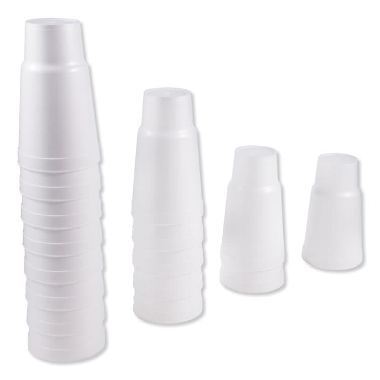 DART Foam Drink Cups, 32 oz, White, 16/Bag, 25 Bags/Carton (DCC32AJ20) thumbnail 4