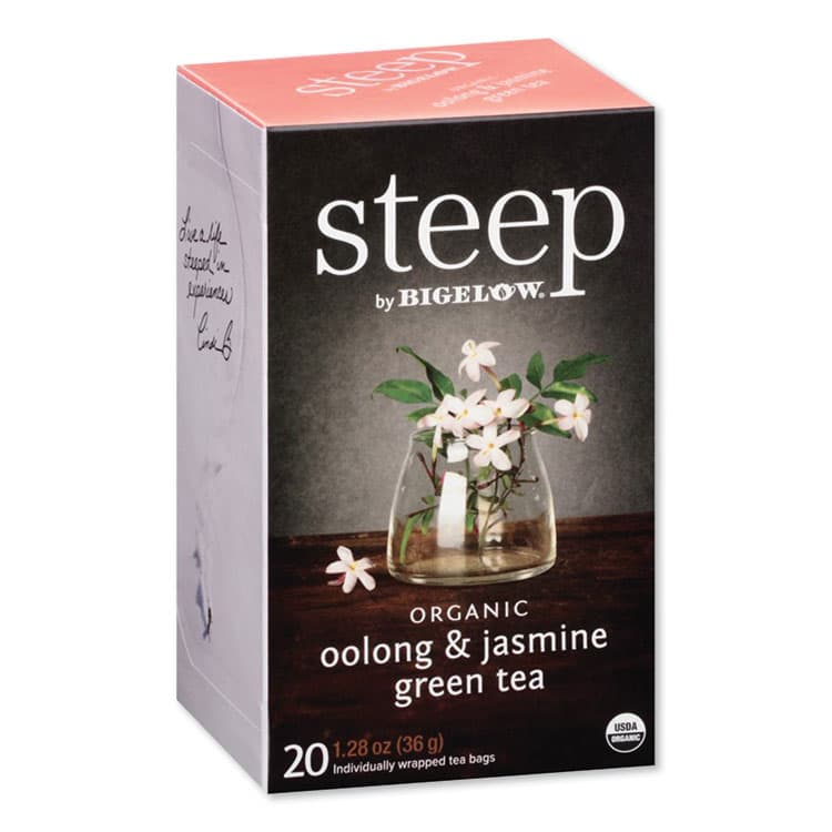 BIGELOW TEA CO. Steep Tea, Oolong and Jasmine Green, 0.06 oz Tea Bag, 20/Box (BTCRCB17714) thumbnail 2