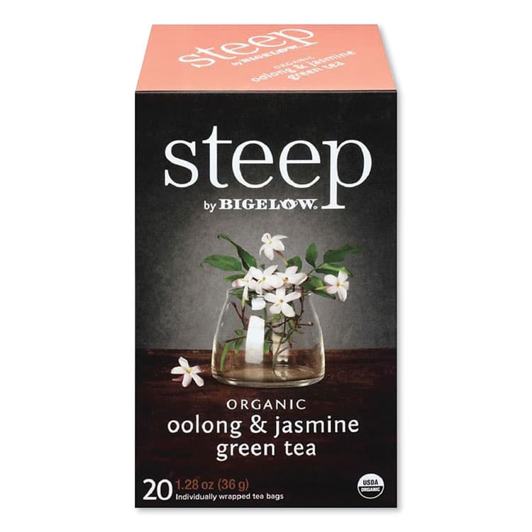 BIGELOW TEA CO. Steep Tea, Oolong and Jasmine Green, 0.06 oz Tea Bag, 20/Box (BTCRCB17714) thumbnail 3