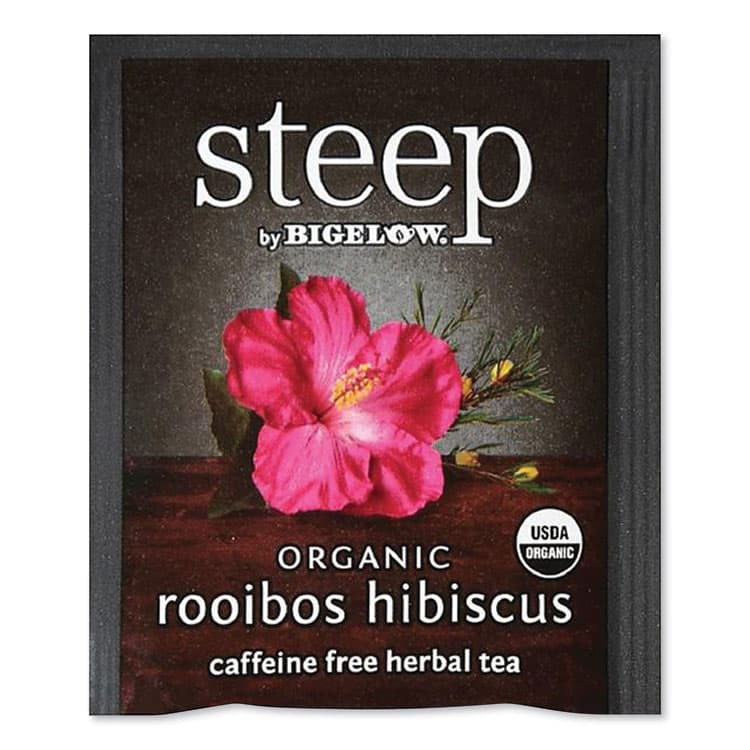 BIGELOW TEA CO. Steep Tea, Rooibos Hibiscus Herbal Tea, 0.08 oz Tea Bag, 20/Box (BTCRCB17713) thumbnail 4