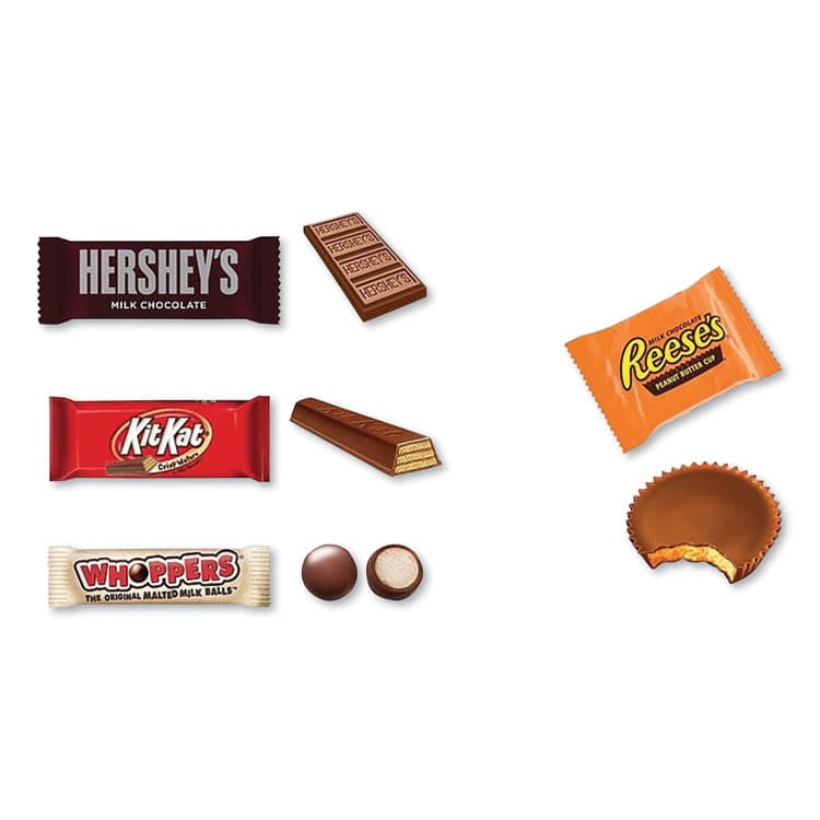 THE HERSHEY COMPANY Party Pack Miniatures Milk Chocolate Variety, Assorted, 33.38 oz Bag (HRS20243) thumbnail 4