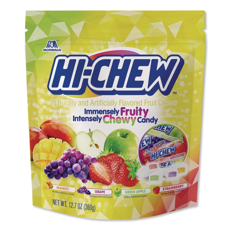 MORINAGA AMERICA Fruit Chews, Original Stand Up Pouch, 12.7 oz, 6/Carton (HIE00837) thumbnail 2