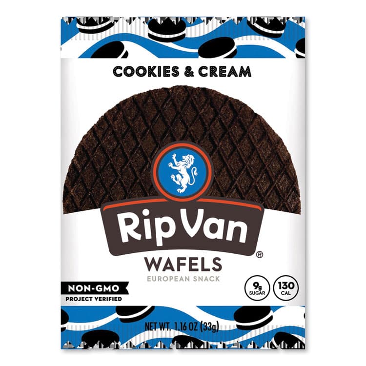 RIP VAN Wafels - Single Serve, Cookies and Cream, 1.16 oz Pack, 12/Box (RVW00388) thumbnail 2