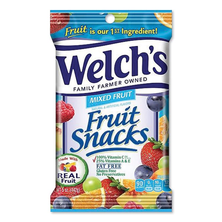 DR PEPPER SNAPPLE GROUP, . Fruit Snacks, Mixed Fruit, 5 oz Pouch, 12/Carton (WELPIM05098)