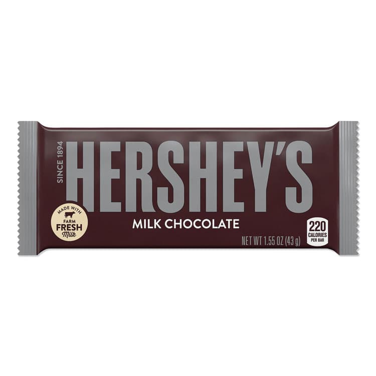 THE HERSHEY COMPANY Chocolate Bars, Milk Chocolate, 55.8 oz, 36/Box (HRS24000BX) thumbnail 2